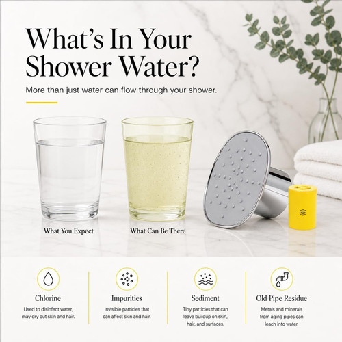 Afina Filtered Shower Head – Water Softener Showerhead with KDF-55 Chrome