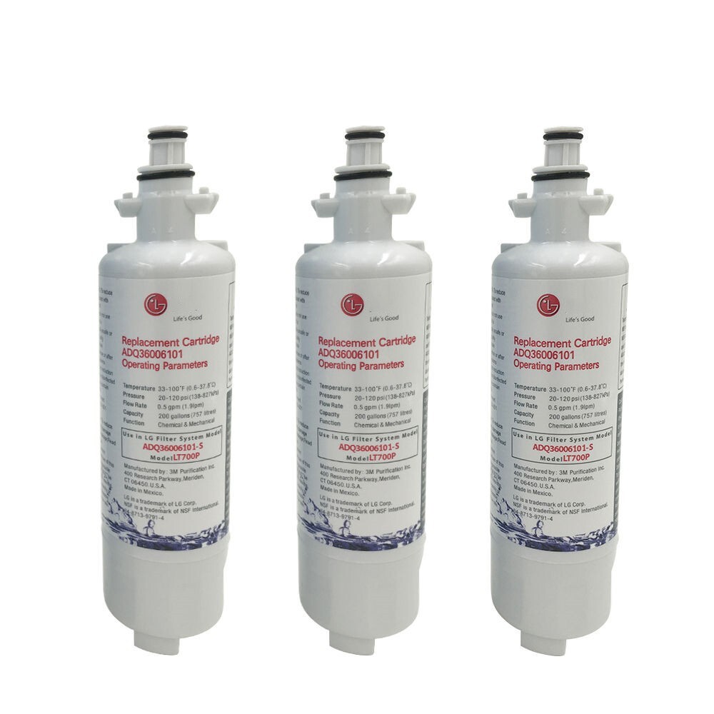 3 Pack L-G LT700P ADQ36006101 Fit kenmore 9690 Refrigerator Water filter