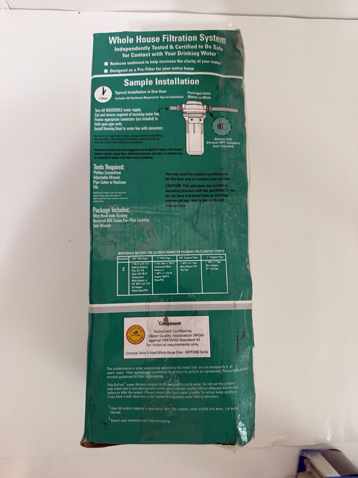 DuPont WFPF2800 Whole House Water Filter System Kit 3 Filters New Open Box