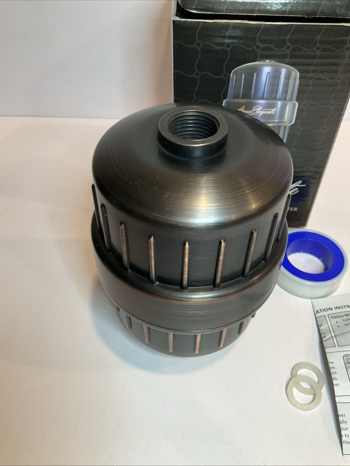 AquaElegante One-Year Universal Shower Filter Oil-Rubbed Bronze New