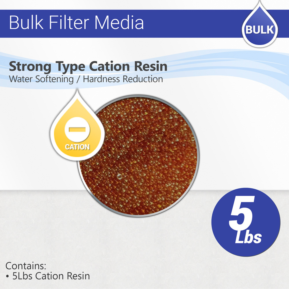 Strong Type Cation Resin For Hardness Reduction, Water Softening Resin – 5 Lbs