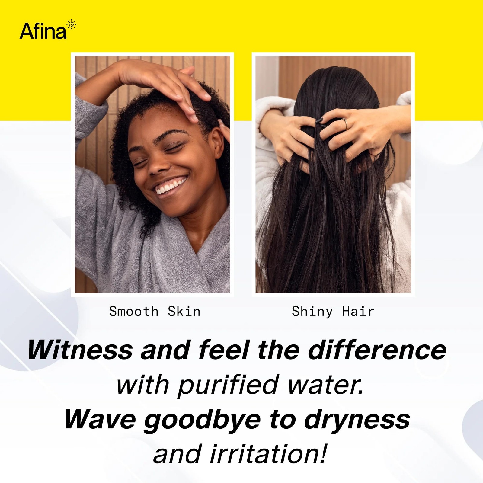 Afina Filtered Shower Head – Water Softener Showerhead with Brushed Nickel