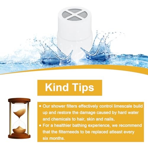 Replacement Cartridge Shower Filter for 3.46 x 2.52 x 2.28 inches, 1 pcs