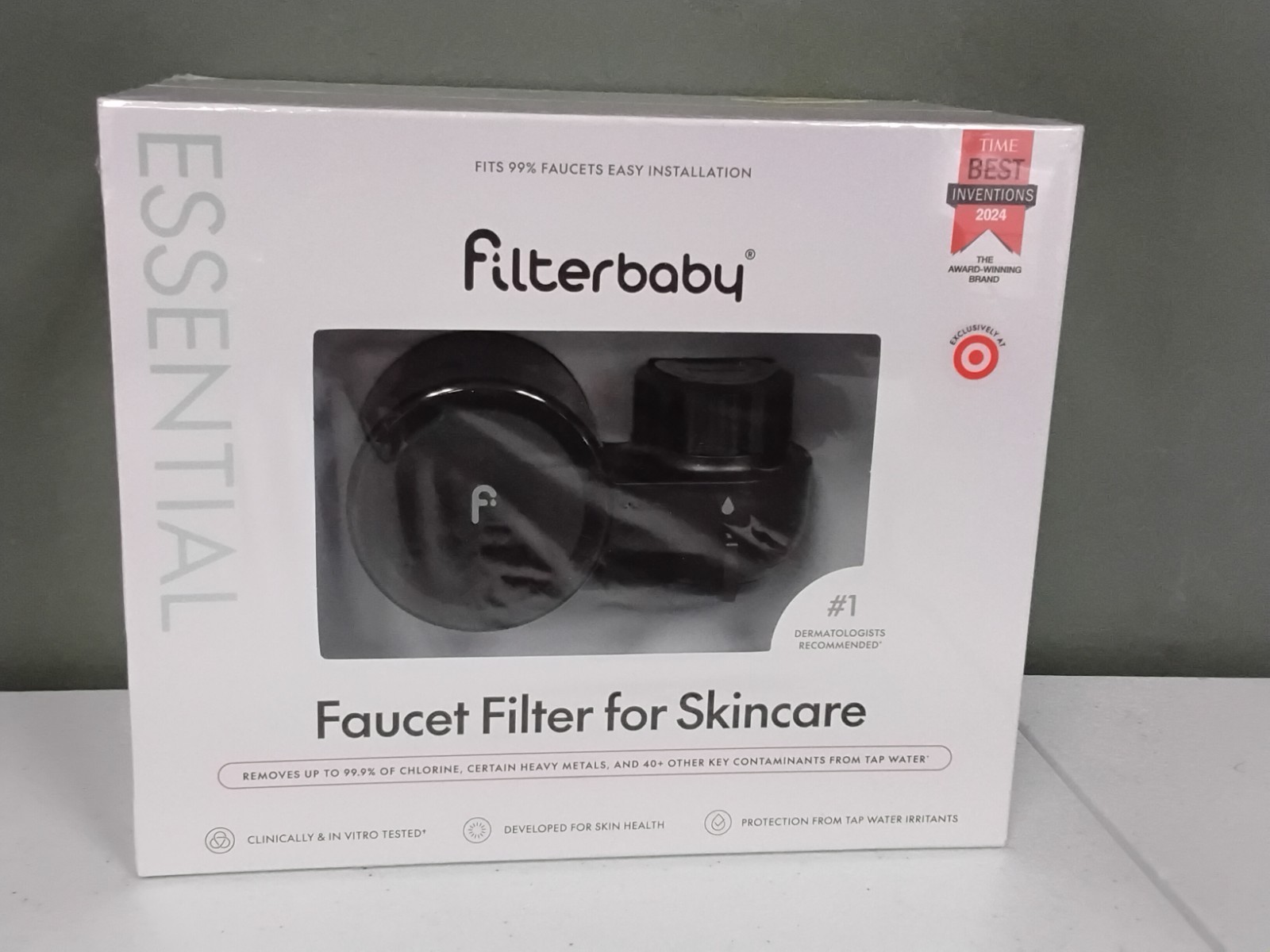 New & Sealed! Filterbaby Faucet Filter Essential Black NIB!
