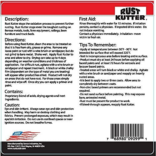 Rust Kutter- Gallon – Stops and Converts 128 Fl Oz (Pack of 1)