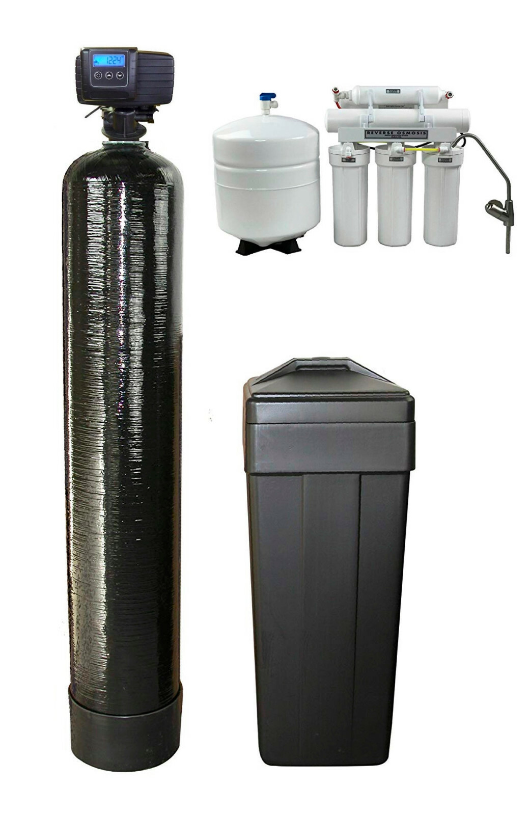 Fleck 5600 SXT Metered Softener 32,000 Grain with Reverse Osmosis System