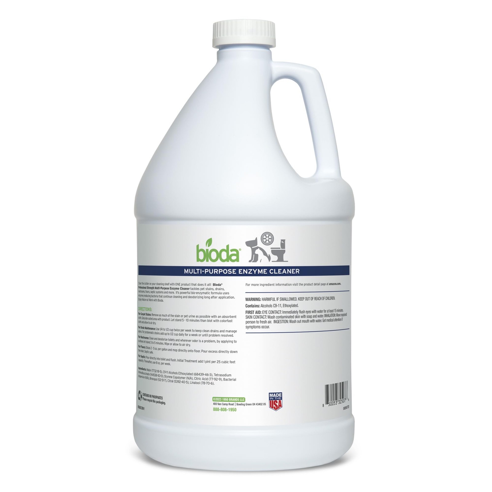 Bioda Multi-Purpose Probiotic Enzyme Cleaner and 128 Fl Oz (Pack of 1)