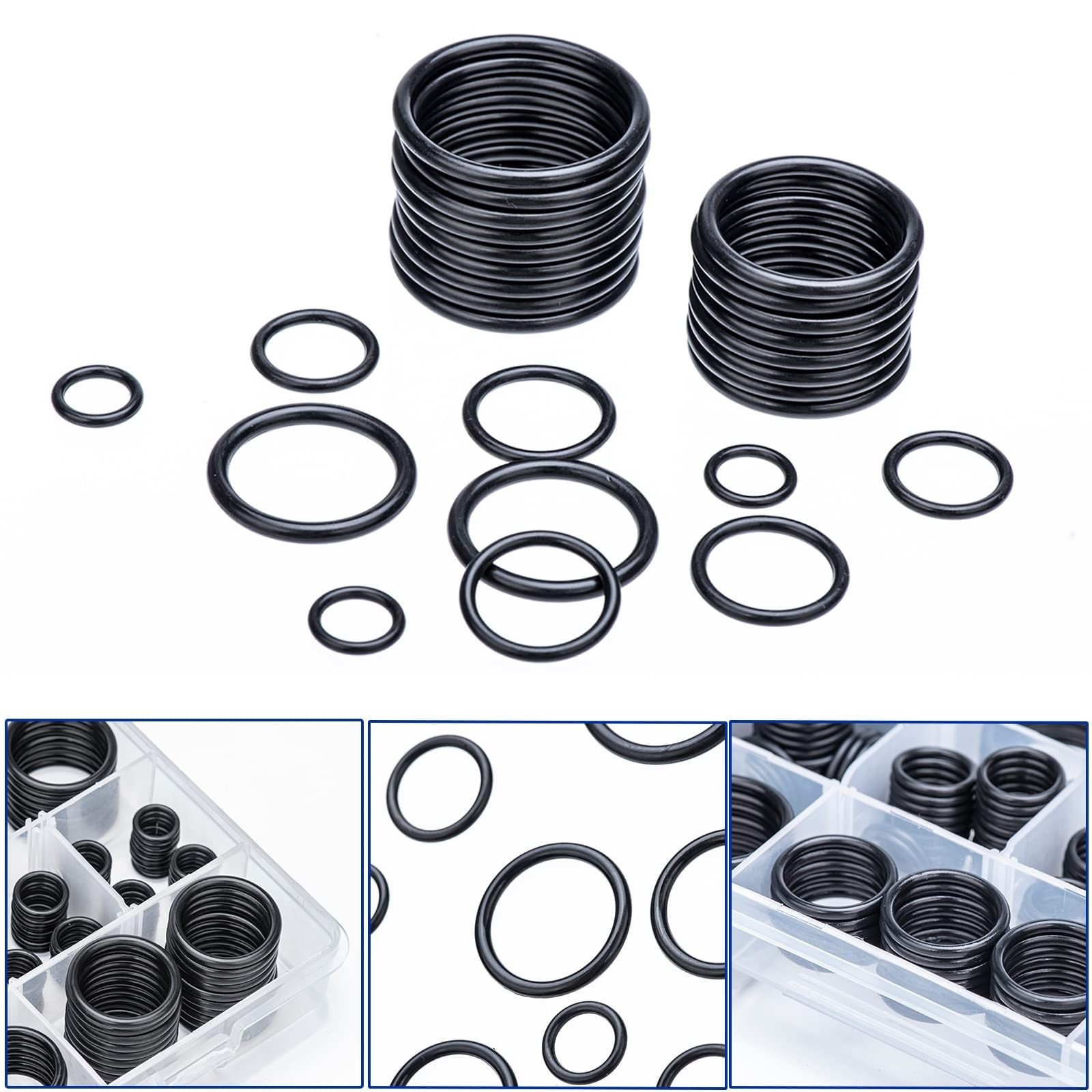 BUSY-CORNER 396 Pieces O-Ring Kit Nitrile 90 Duro for Hydraulic Pipe Pump…
