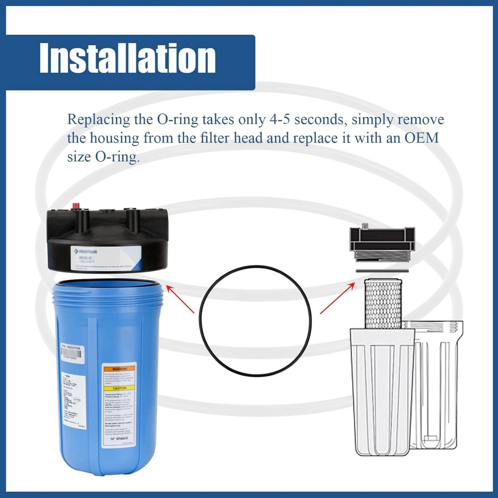 3x 151122 O-Ring Gasket for Pentek BBFS Culligan HD-950 Big Blue Filter Housing