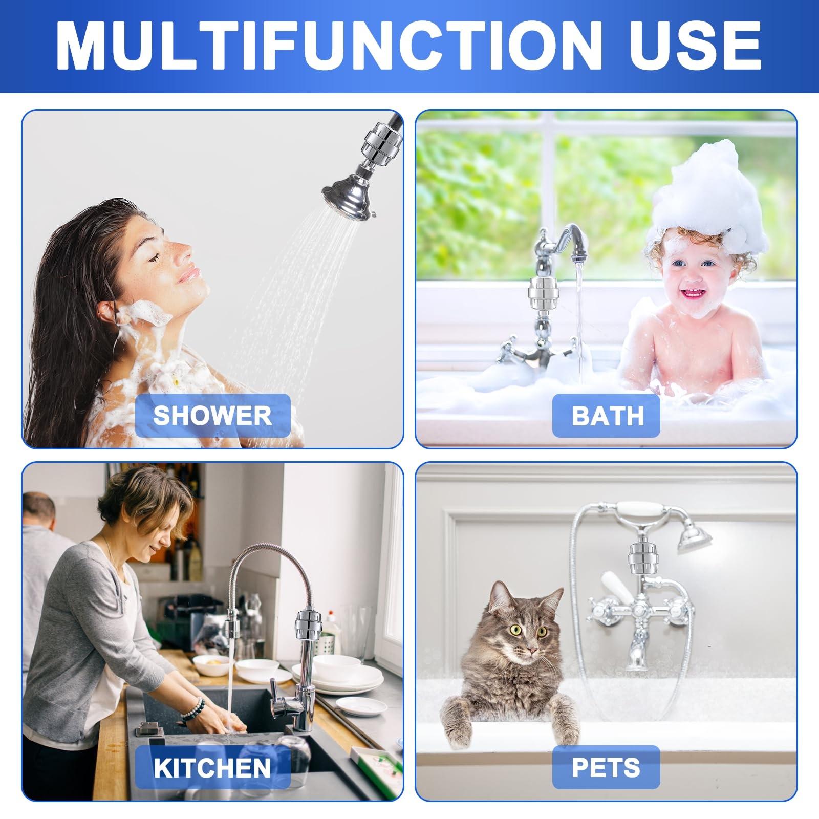 4 Pack 20 Stage Shower Filter Replacement Cartridge with Vitamin C…