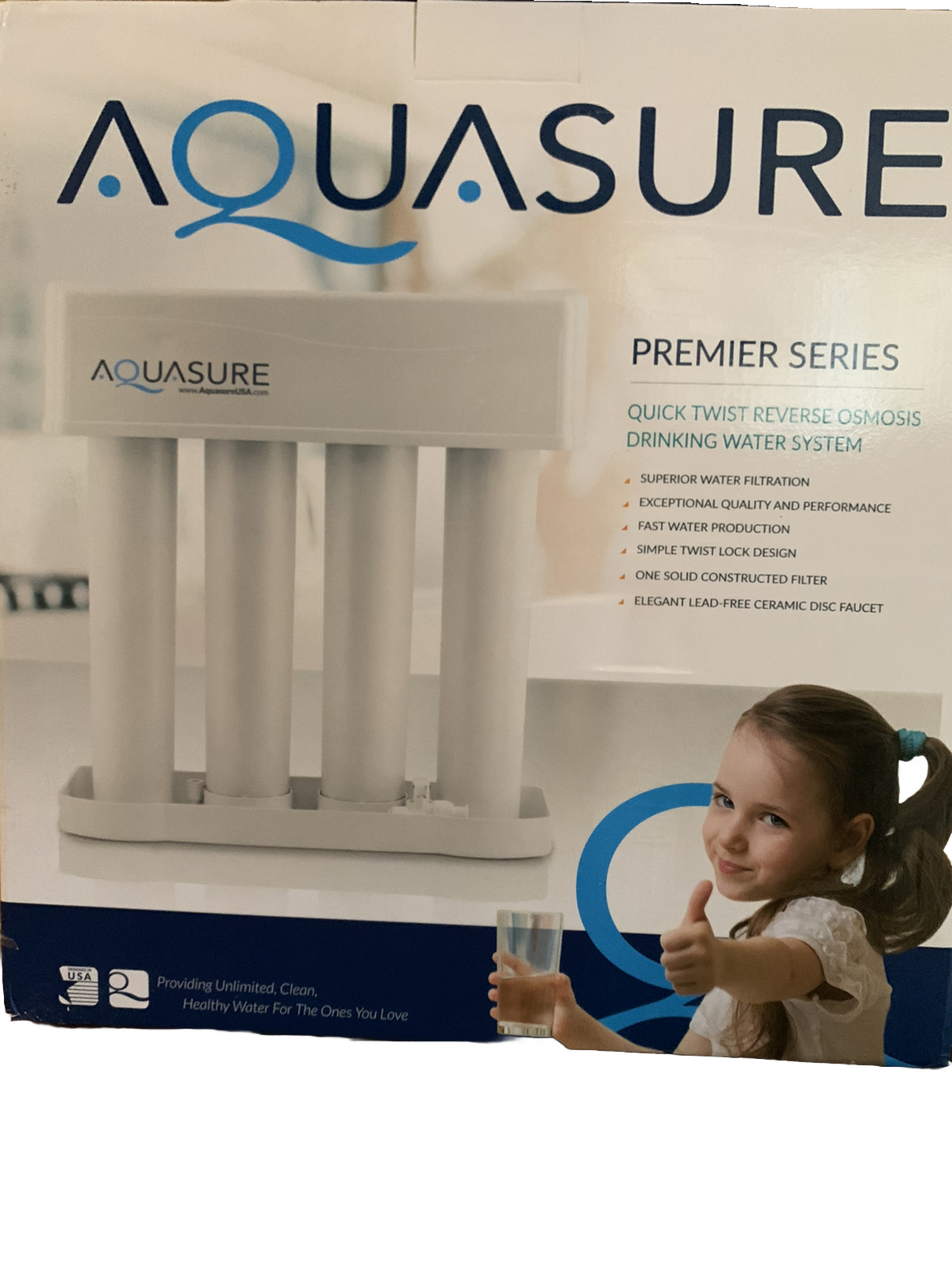 Aqua sure premier series 75 GPD reverse osmosis water filtration system with…