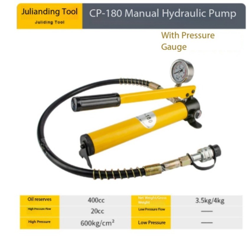 Manual Portable Compact Hydraulic Pump, High-Pressure Hydraulic Pump