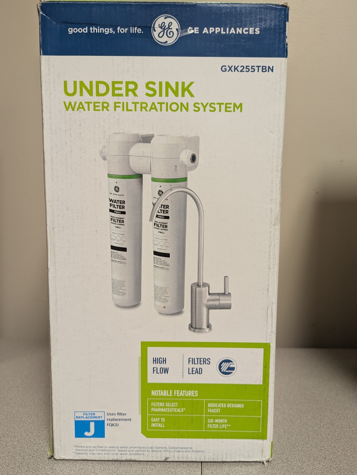 GE GXK255TBN Under Sink Water Filtration System w/ Faucet FQK2J filters.
