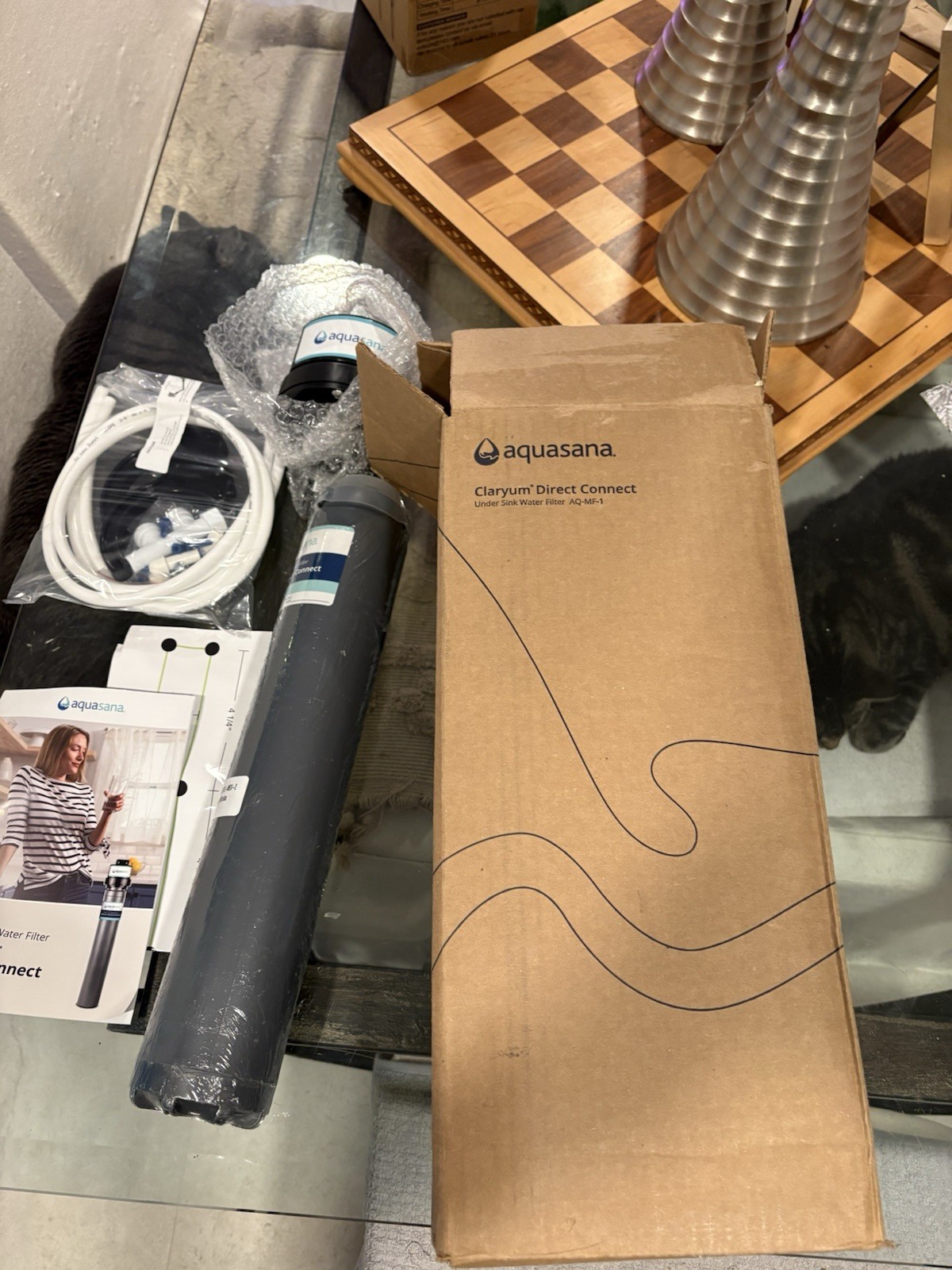 Aquasana Claryum Direct Connect Under Sink Water Filter Bundle 1000 gal AQ-MF-1