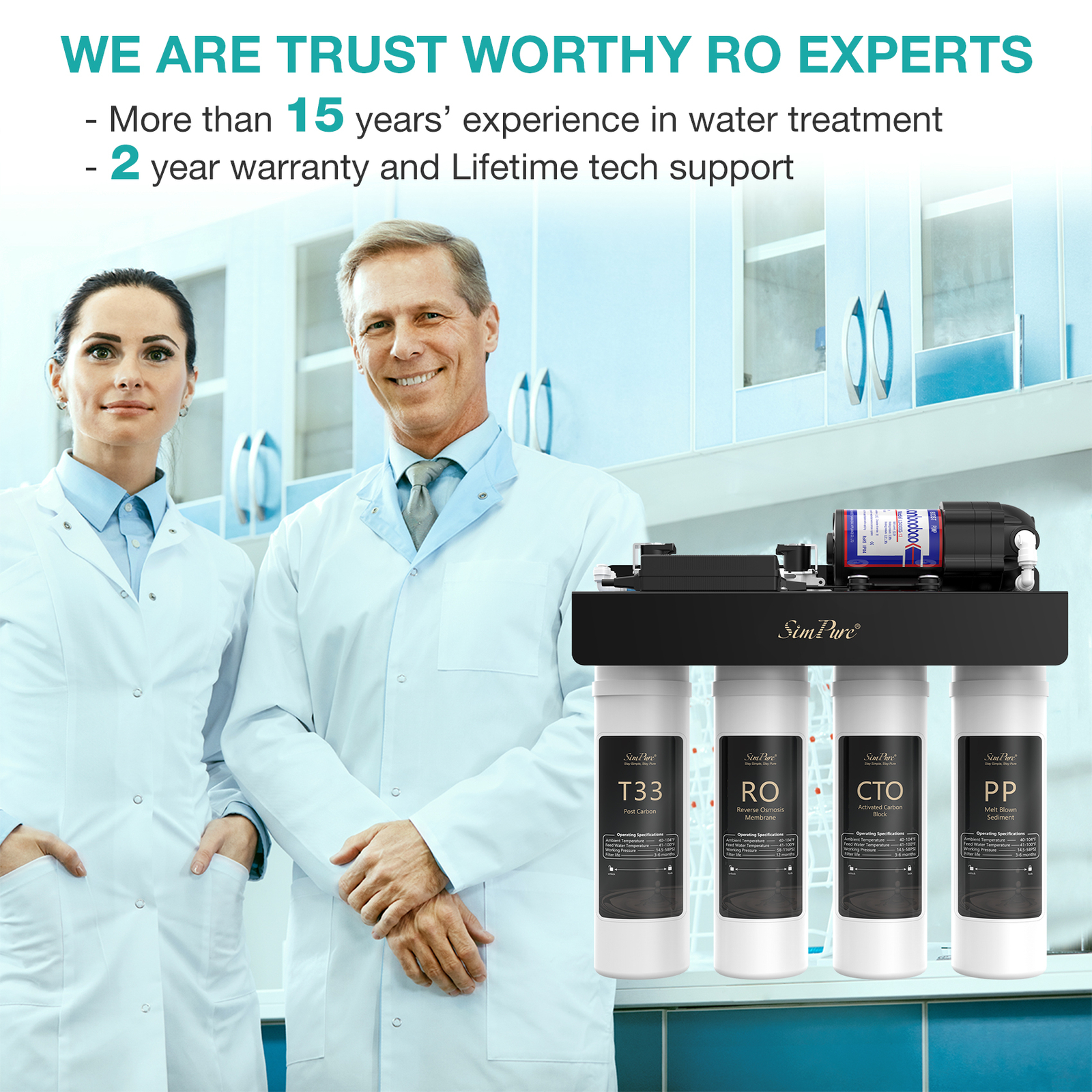 Reusable Spin Down Sediment Water Filter Whole House 40 Micron Pre-Filter System