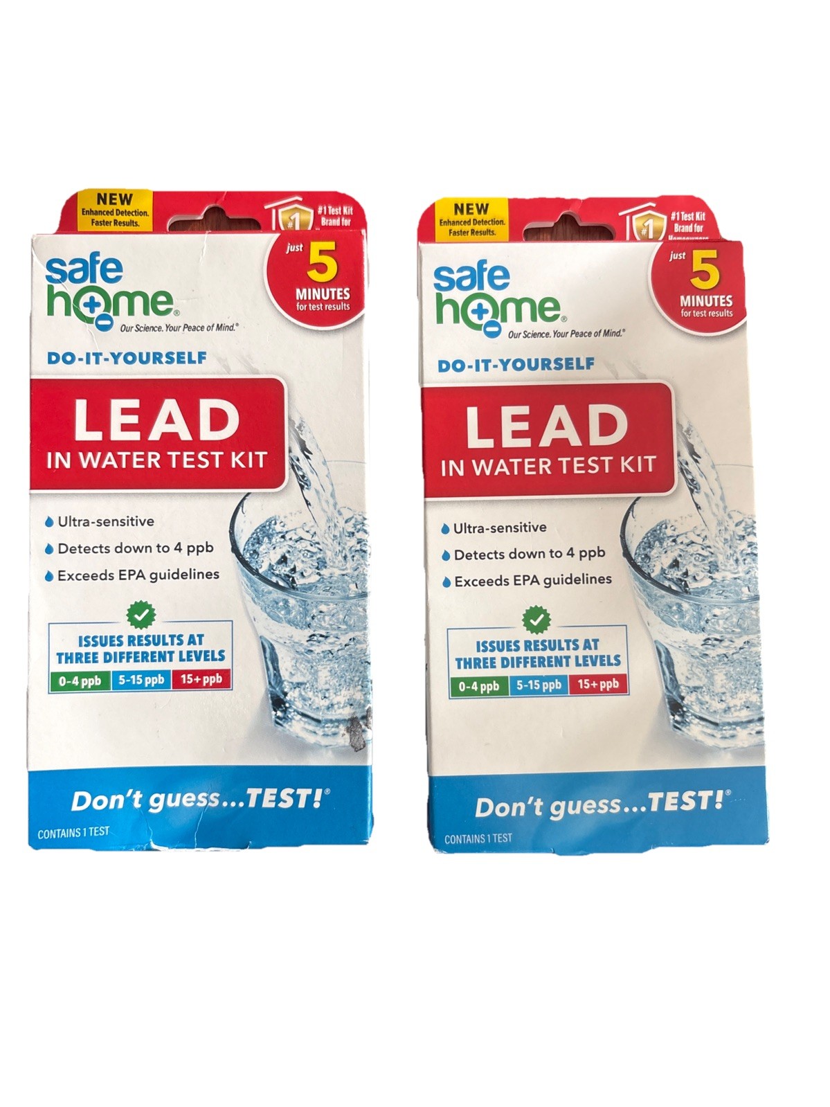 Lead Water Test Kit DIY Ultra Sensitive Home Water Lead Test Lot of 2 New