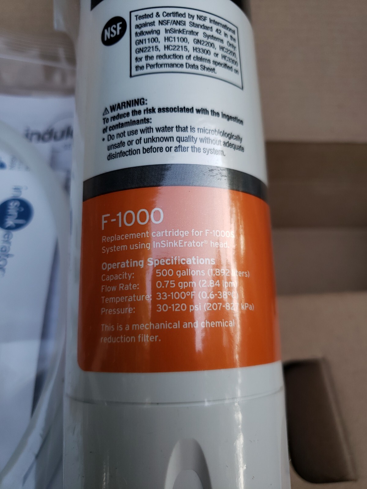 InSinkErator F-1000S Under Sink Water Filtration System Installation Kit