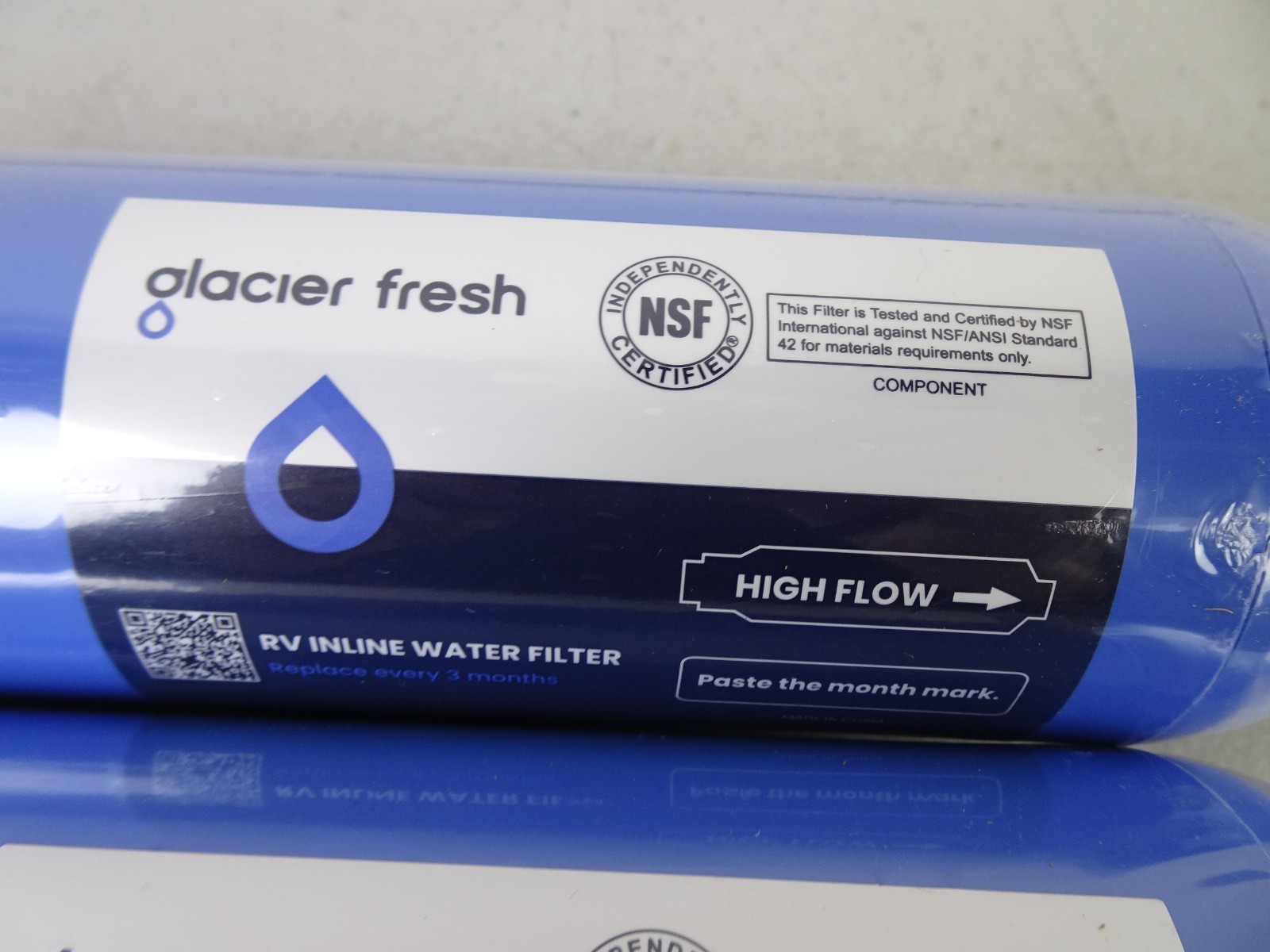 GLACIER FRESH RV/Marine Water Filter with 1 Flexible Hose Protector, Greatly