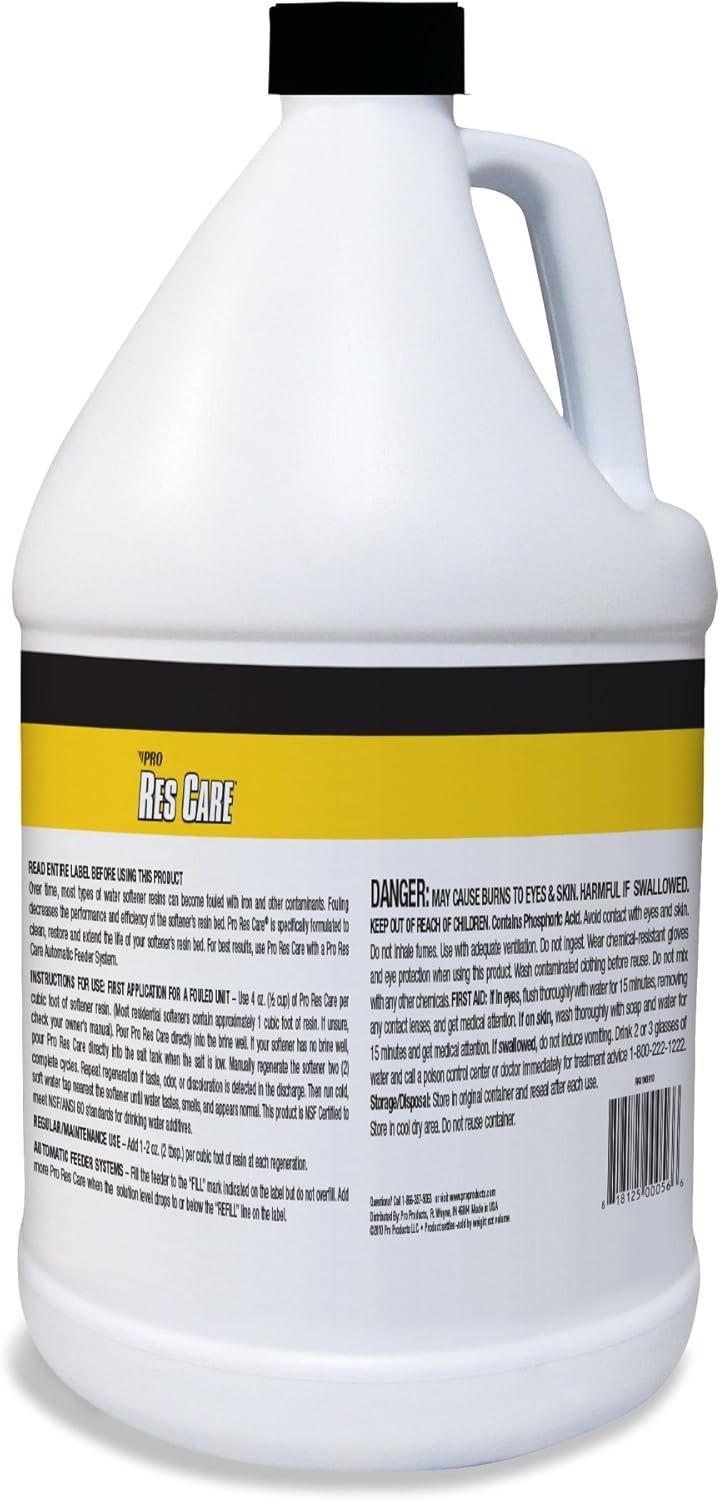 NSF Certified ResCare Water Softener Cleaner, 3-Pack Unscented Liquid Refill