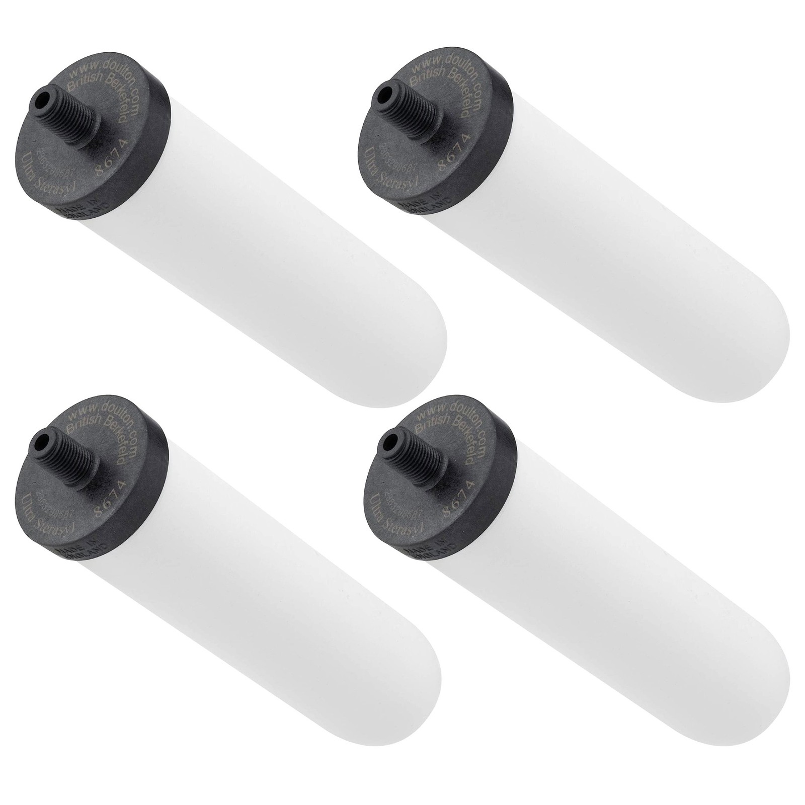British Berkefeld Doulton Ceramic Water Filter Candle W9121226 7″ Sterasyl 4 Pk
