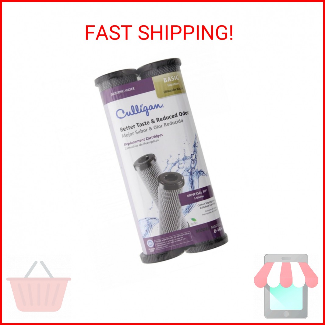 Culligan D-10 Level 1 Drinking Water Replacement Cartridge Carbon-Impregnated Ce