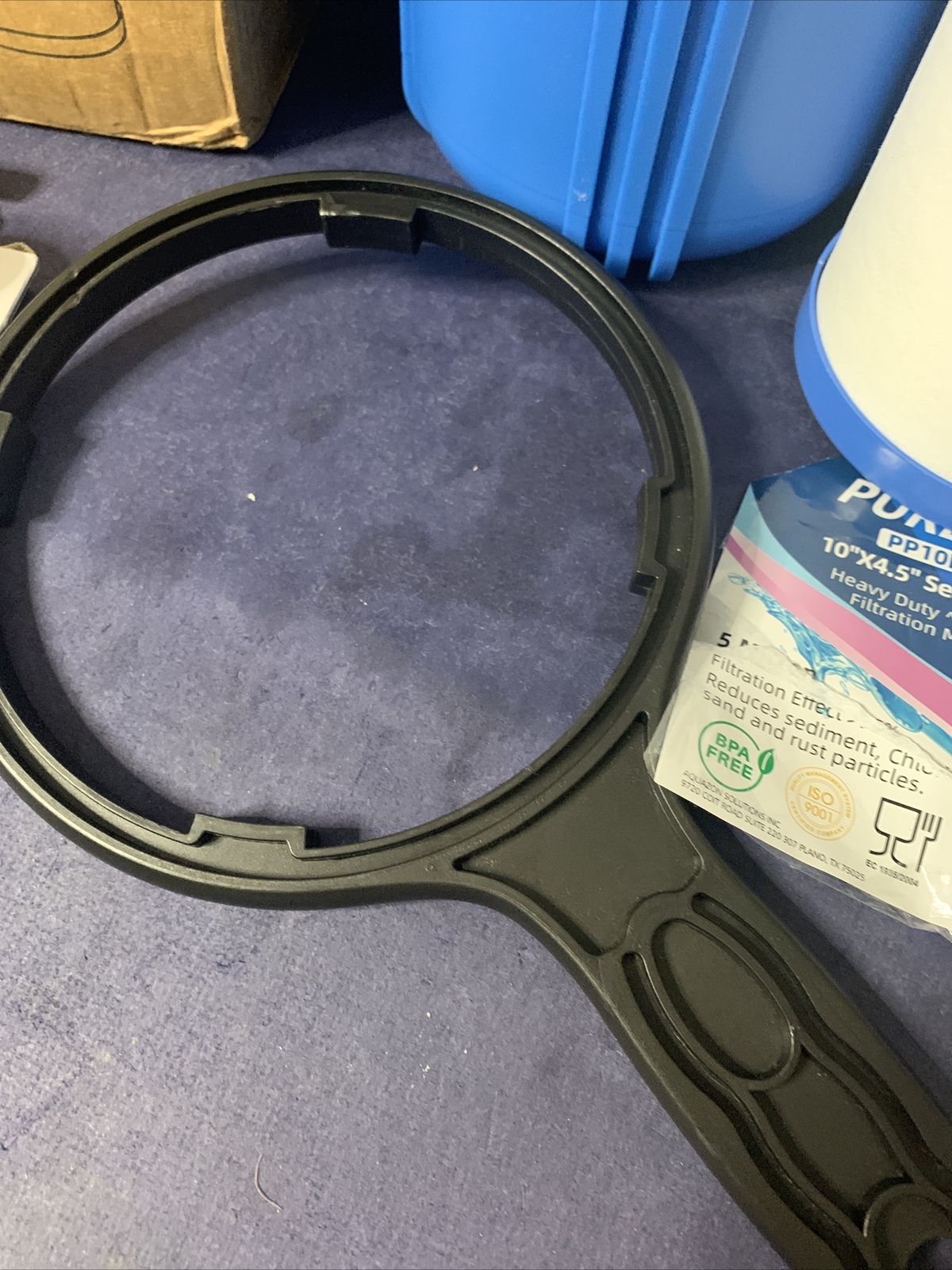 PurePlus FH10BB Whole House Water Filter Housing System w/ Sediment Filter