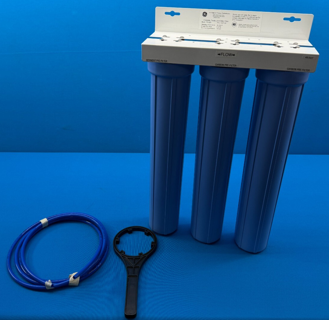 General Electric 1237130 3-Stage Blue Water Filter Housing Cartridge Assembly