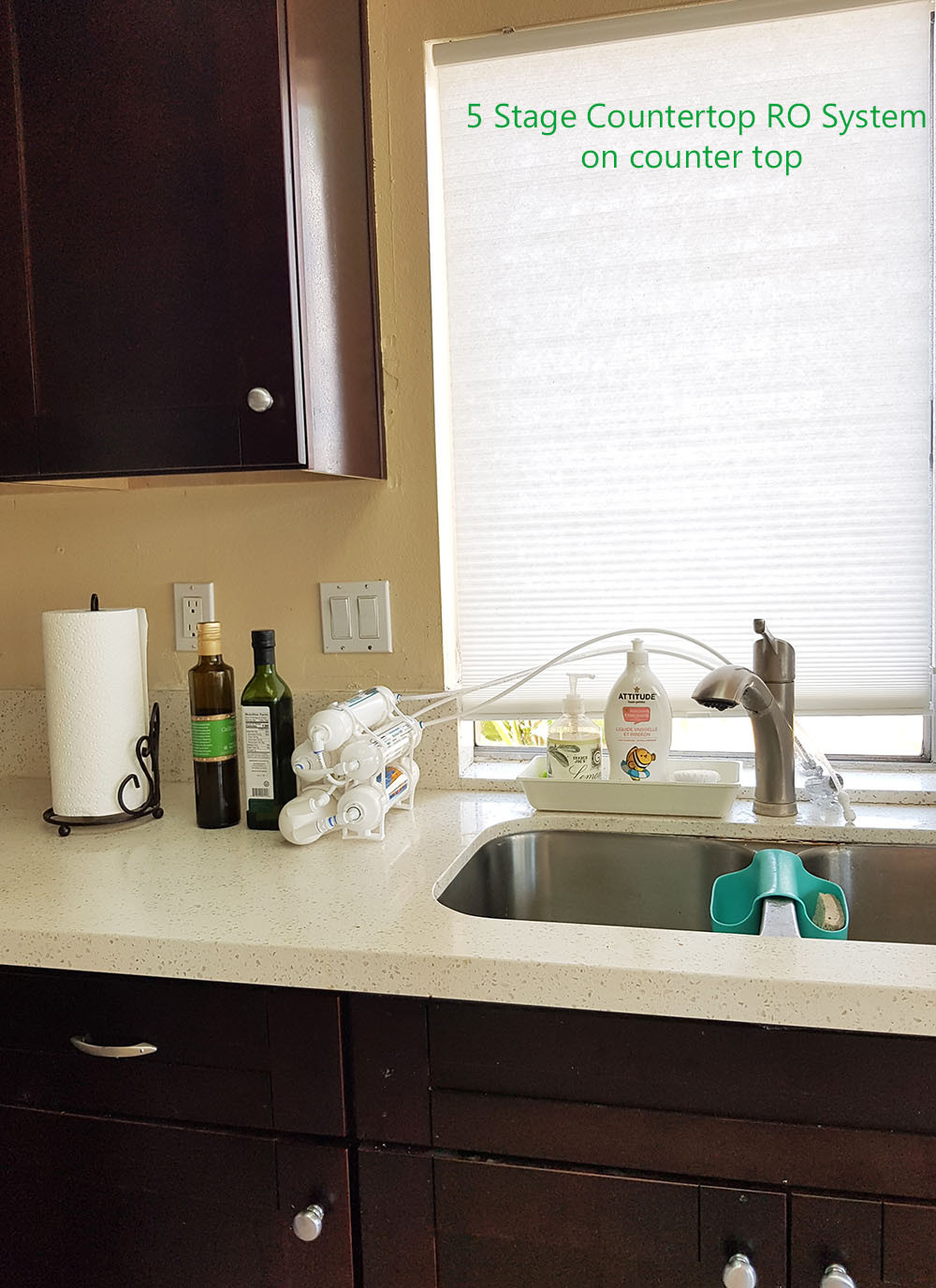 5 stage Portable Countertop Alkaline Reverse Osmosis System, 150 GPD membrane