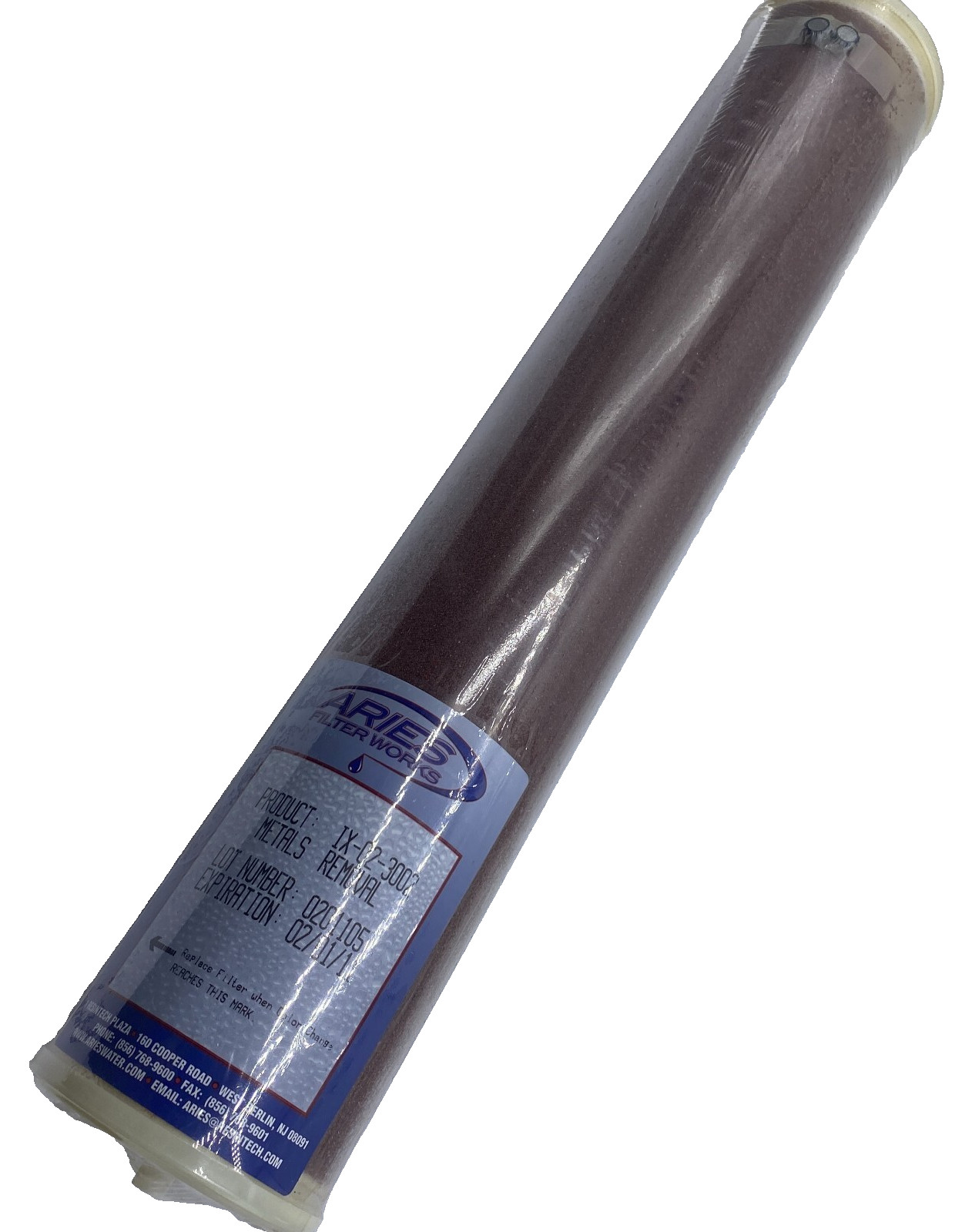 ARIES FILTER WORKS IX-02-3002 METAL REMOVAL RESINTECH 3.35″ X 18″ NEW 🎯