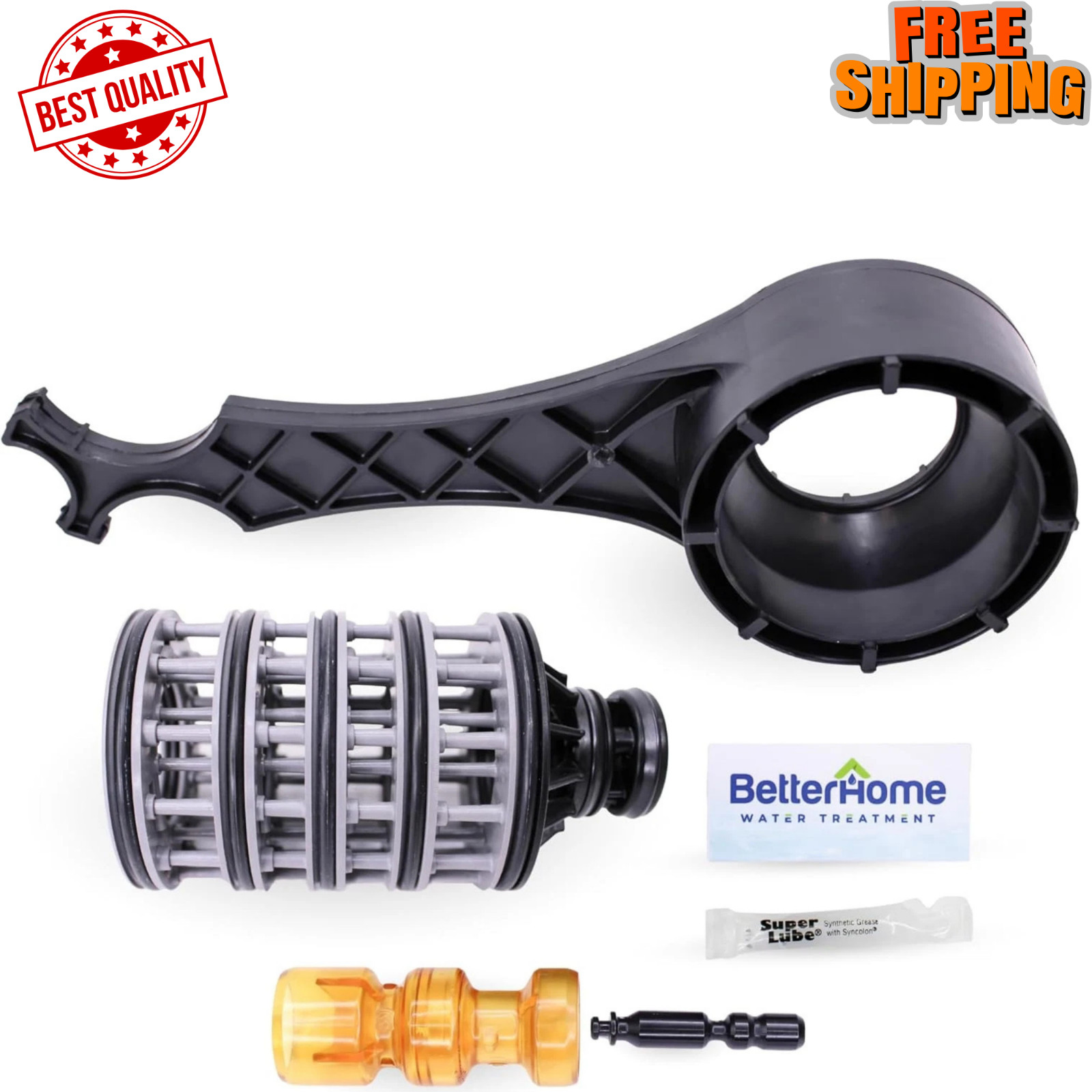 Complete GENUINE OEM Clack WS1 Water Softener Interior Rebuild Kit with Wrench –