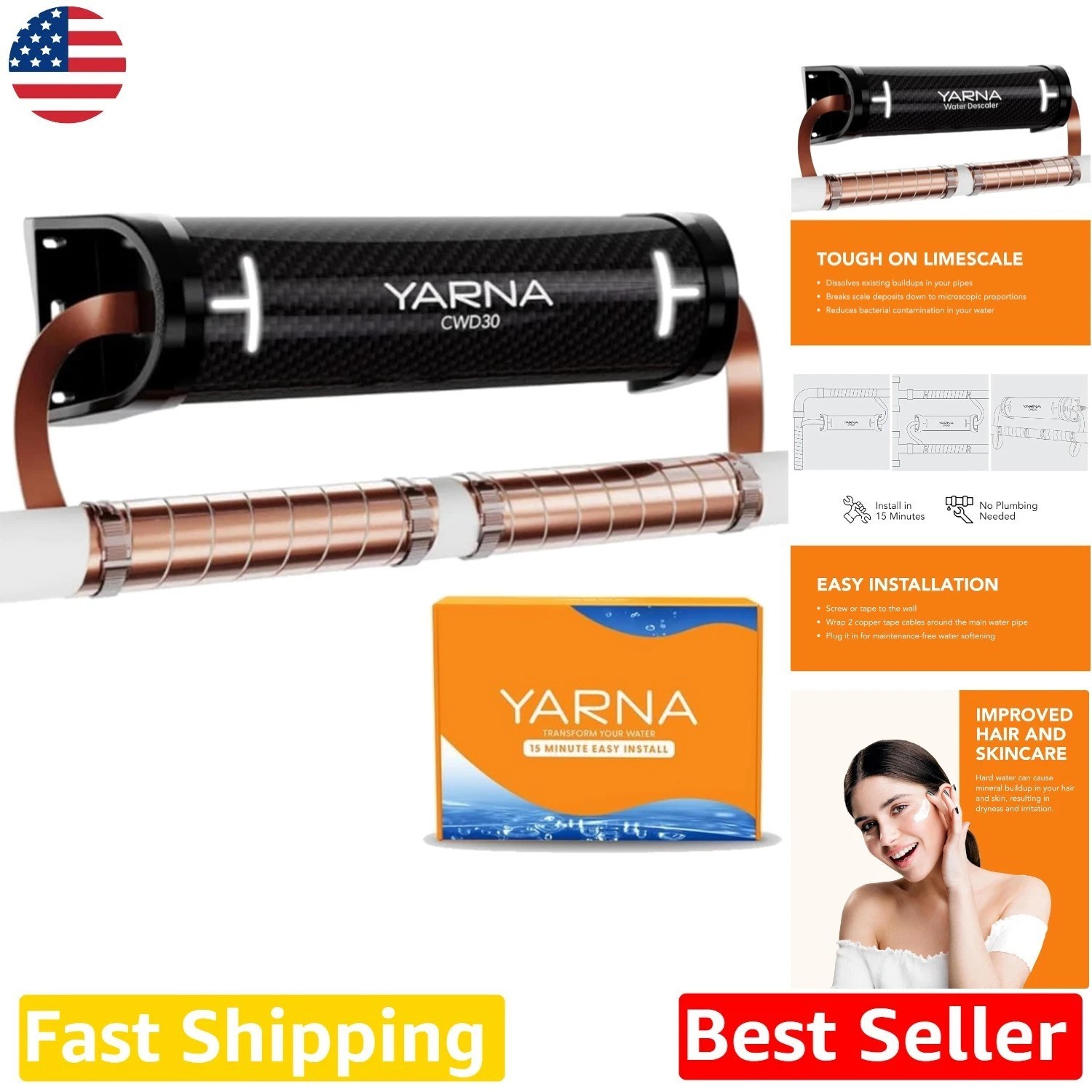 Electronic Water Softener Alternative – Whole House Limescale Reducer, No Salt