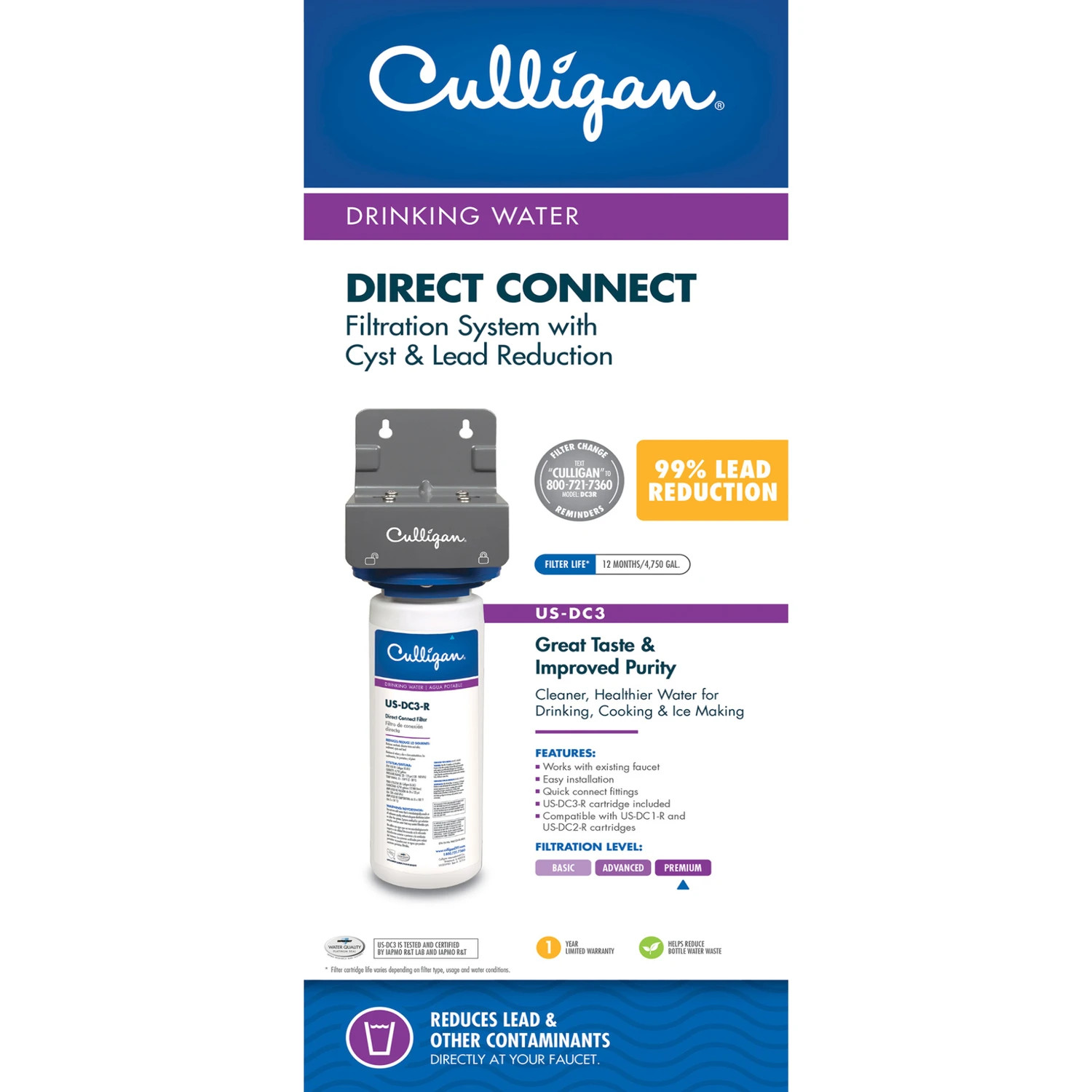 Culligan Direct Connect Filtration System US-DC-3