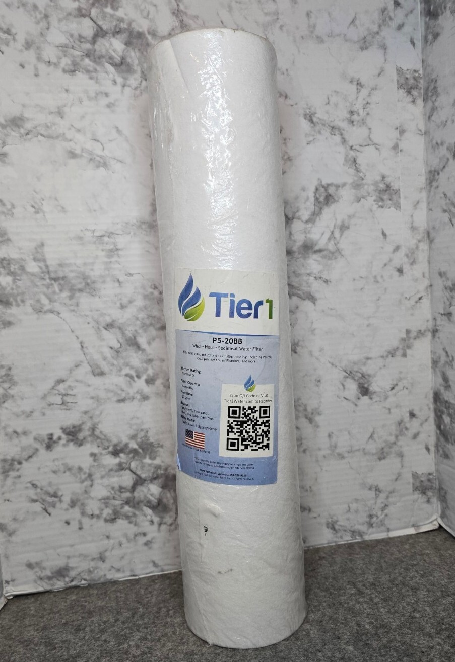 20 x 4.5 inch 5 Micron DGD-5005-20 Polypropylene Sediment Water Filter New