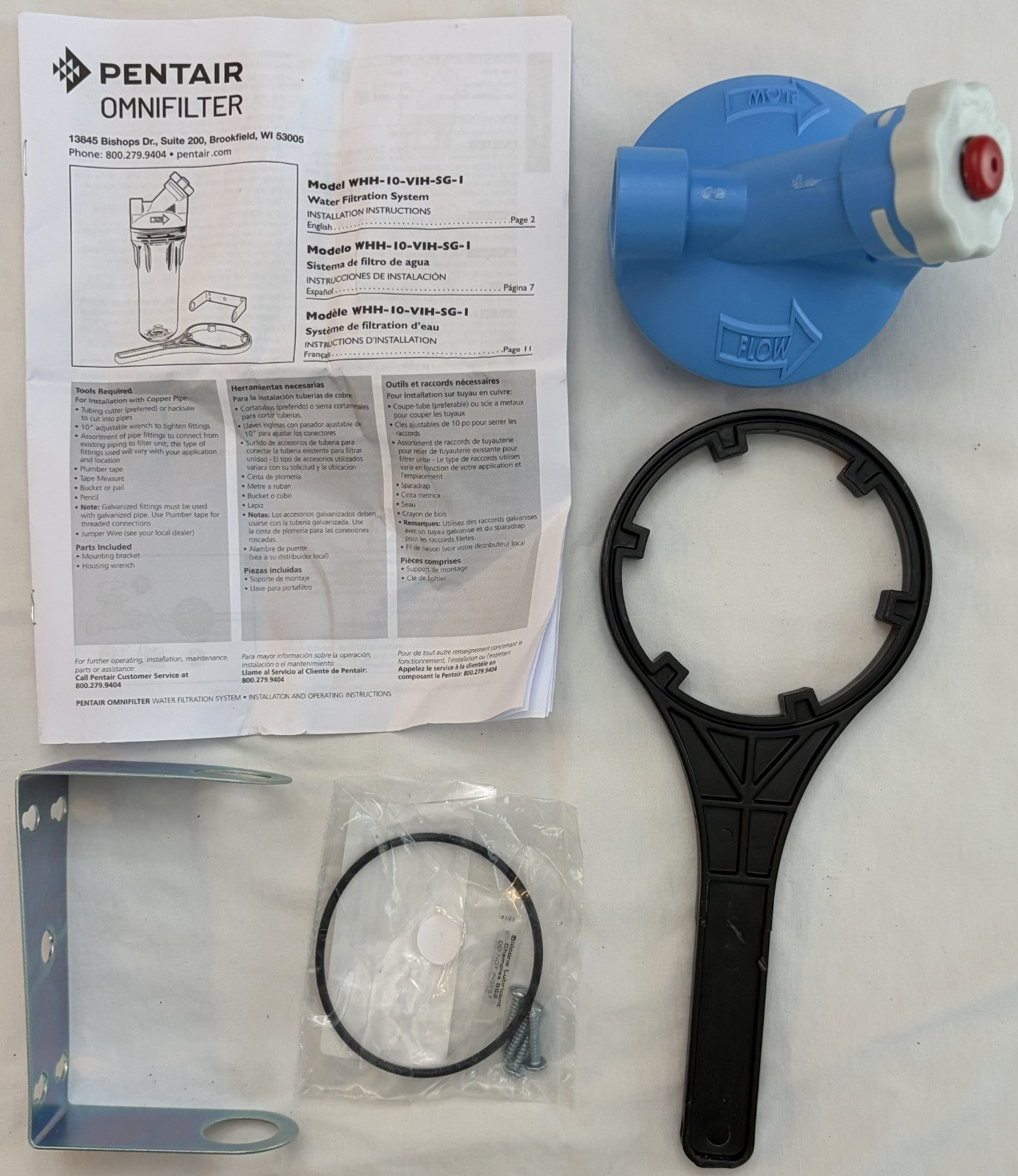 PentAir OmniFilter Valve-in-Head Standard Water Filtration System Parts Only
