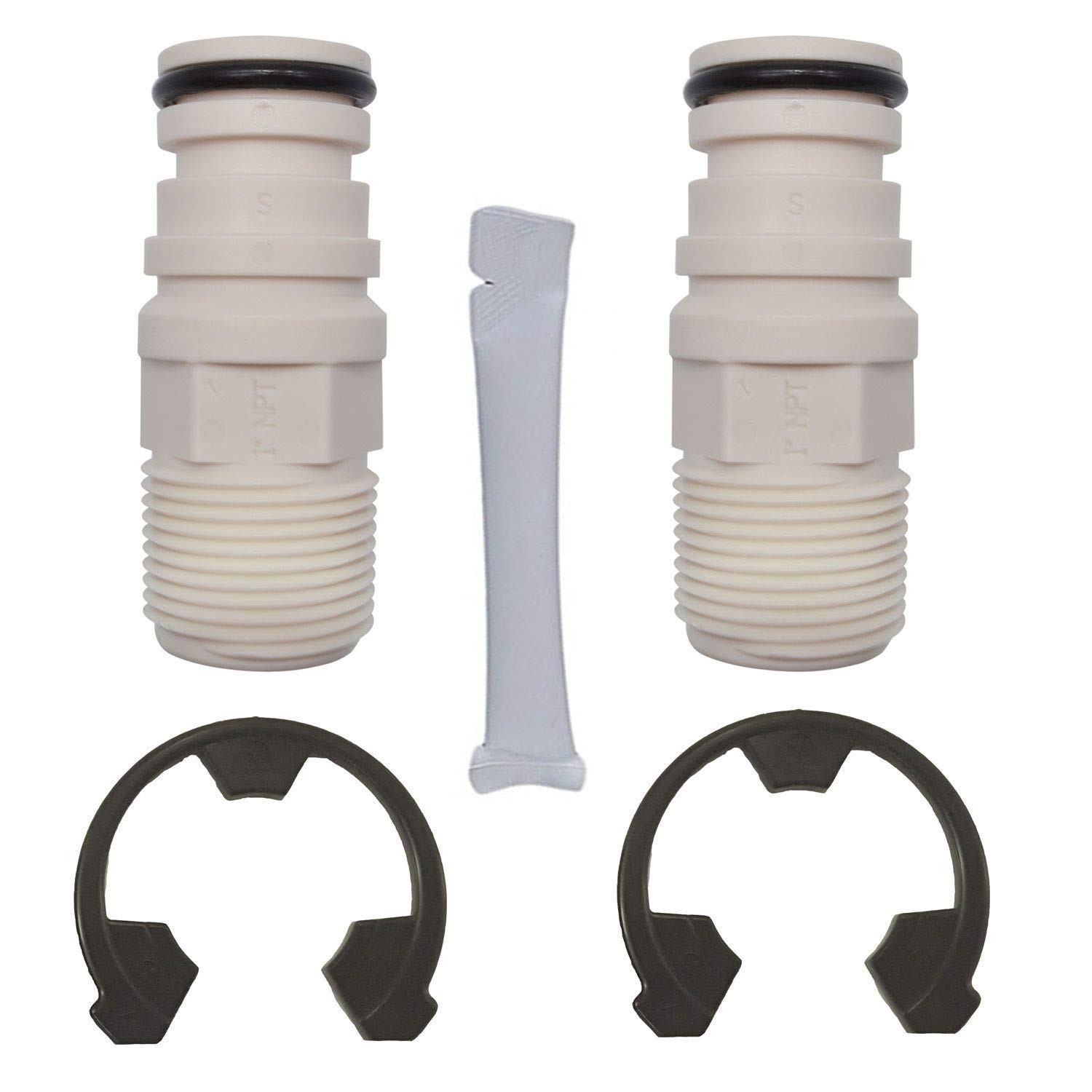 7280203 – Water Softener Installation Adapter Kit with (2) clips, (2) o-rings…