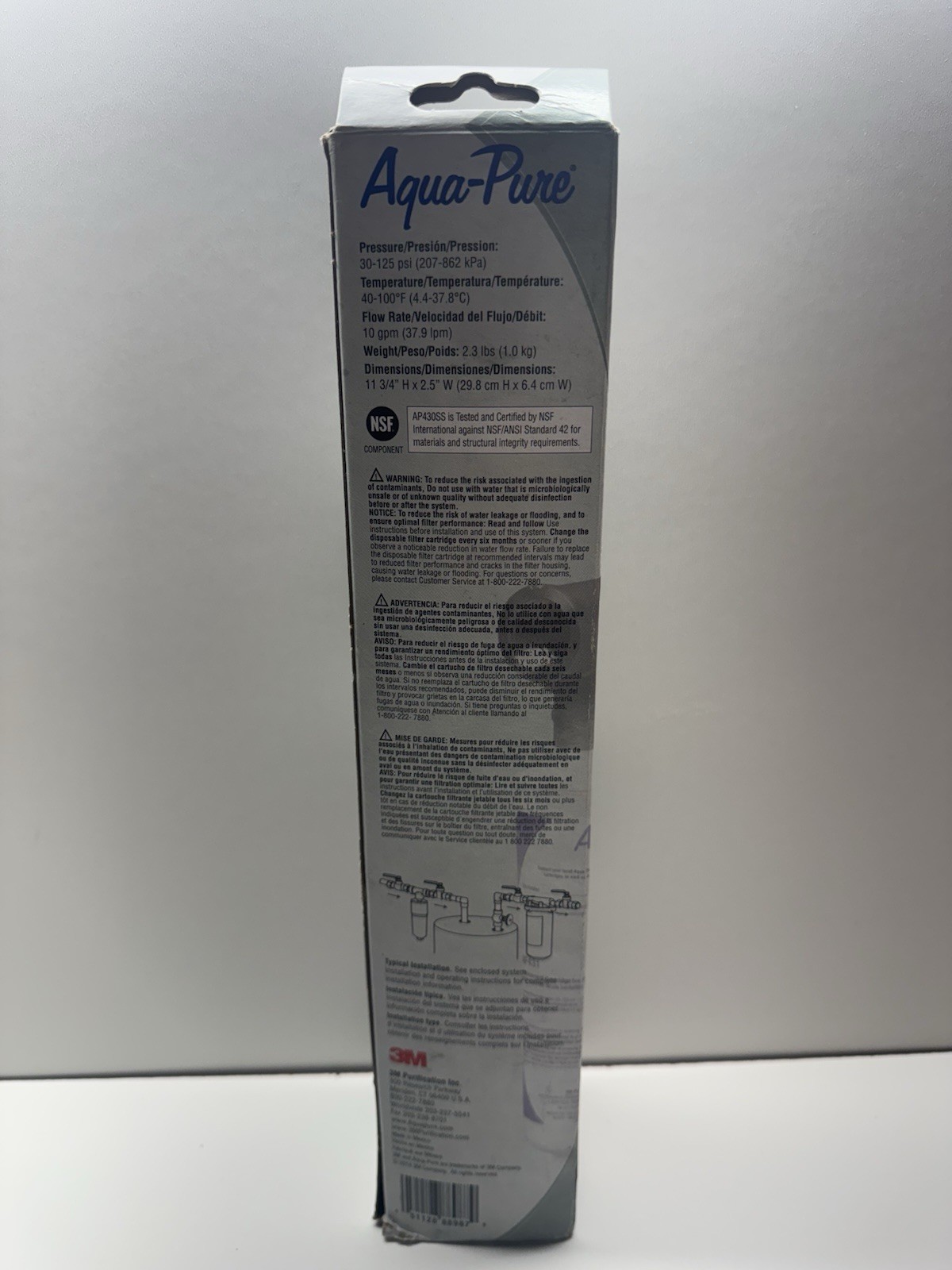 3M Aqua-Pure Whole House Scale Inhibition Inline Water System AP430SS New Open
