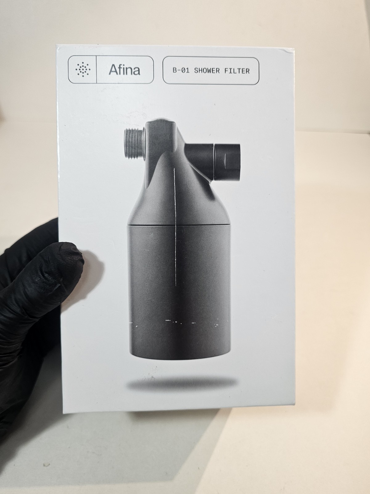 Afina Shower Filter B-01 – All Shower Types – Black – For Hard Water – New