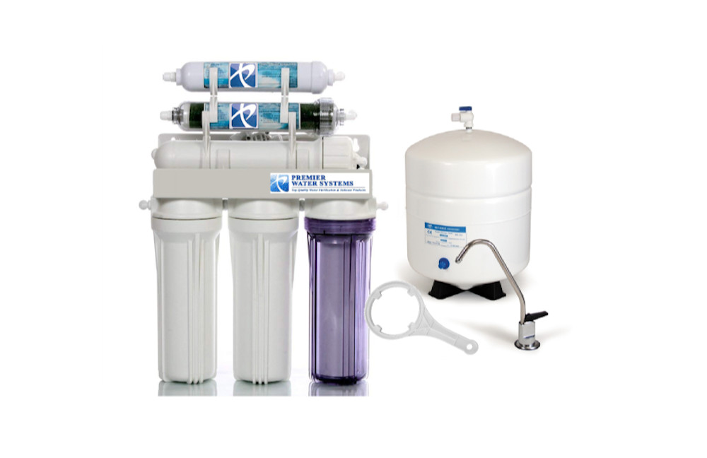 6 Stage RODI Reverse Osmosis/DI Water Filter System + PERMEATE PUMP + 6 GAL TANK