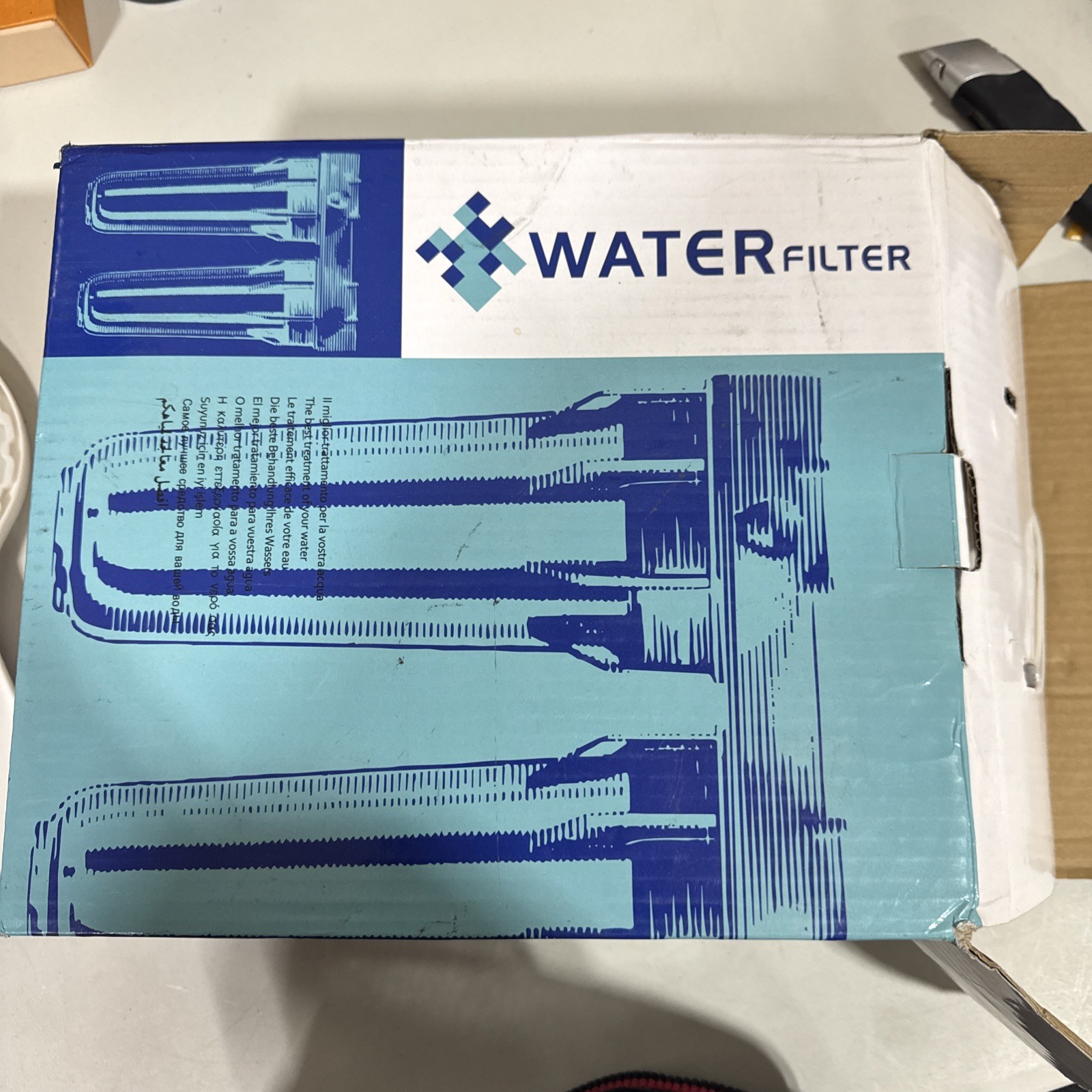 2-Stage Universal 10″ Valve-in-Head Whole House Water Filtration System K6 Floor
