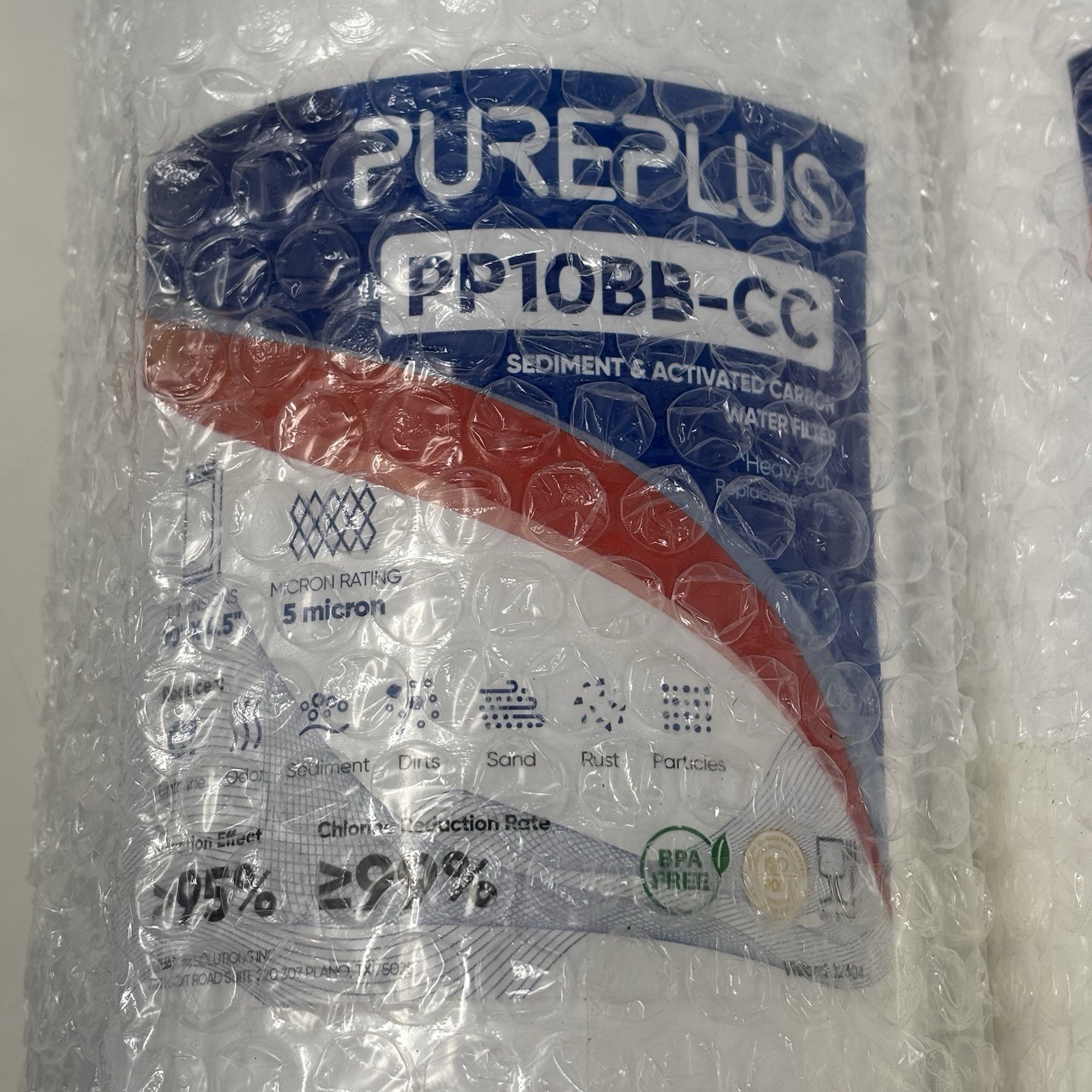 PUREPLUS Water Filter Replacement PP10BB-CC Sediment & Activated Carbon 2 Pack