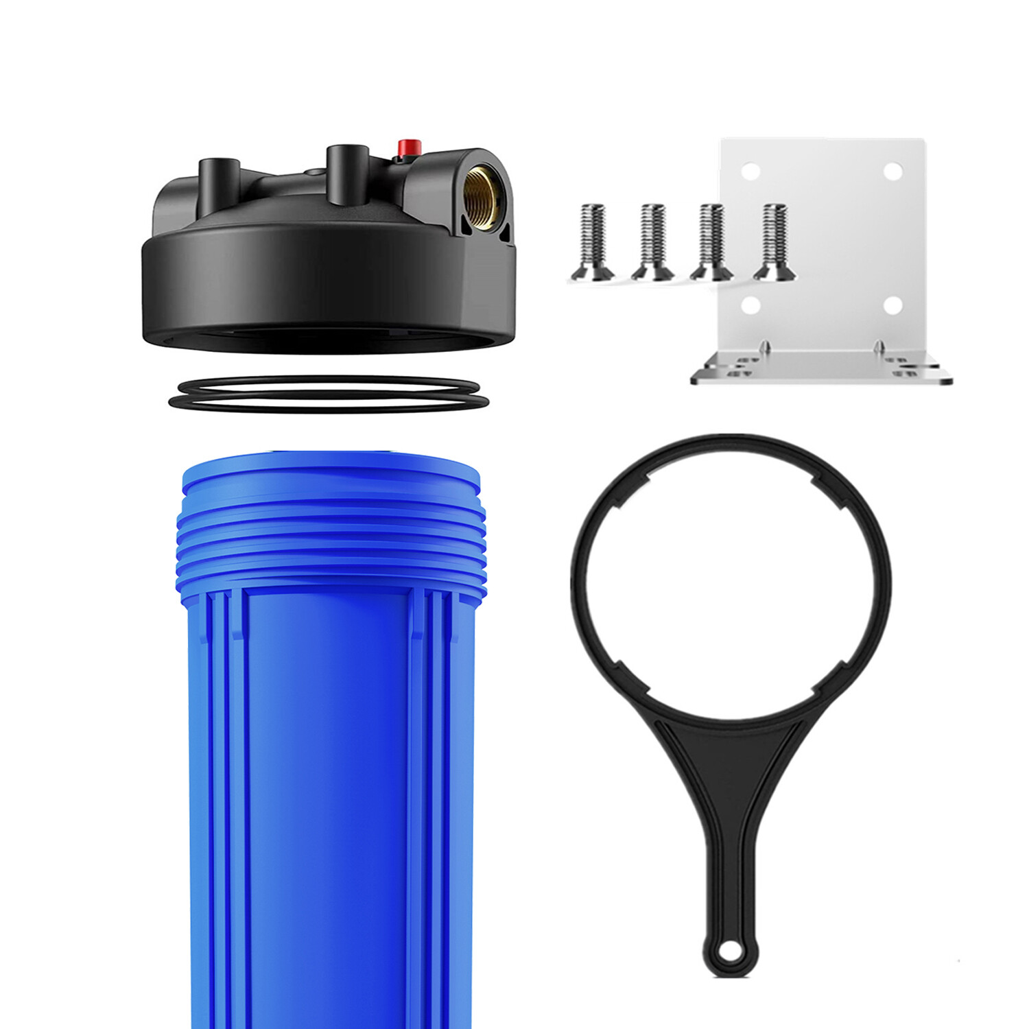 20 Inch Whole House Water Filter Housing Filtration System PP CTO GAC Cartridge