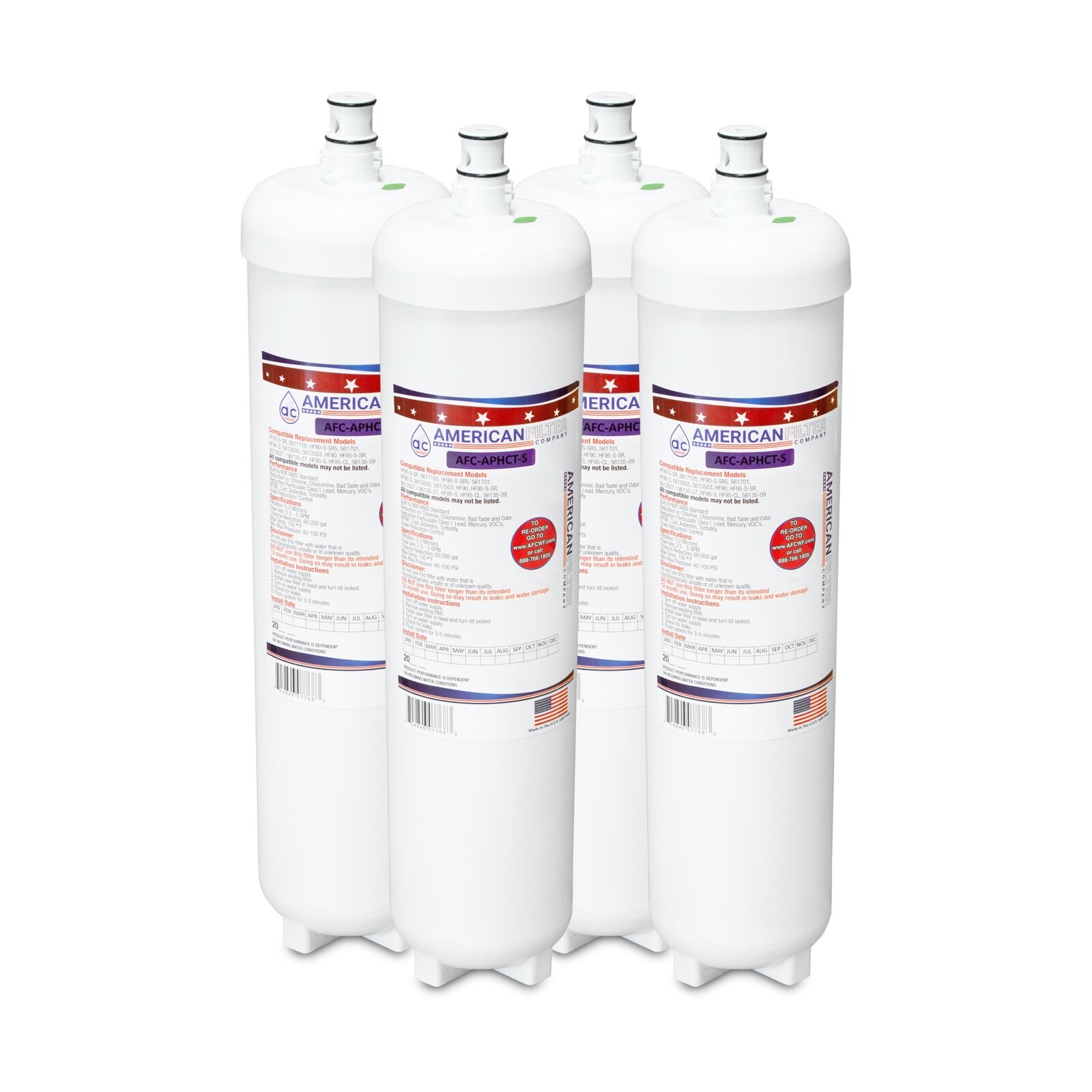 AFC Brand Water Filters, Compatible with Aqua pure� 3M (R) HF95-S Filter, 4-Pack