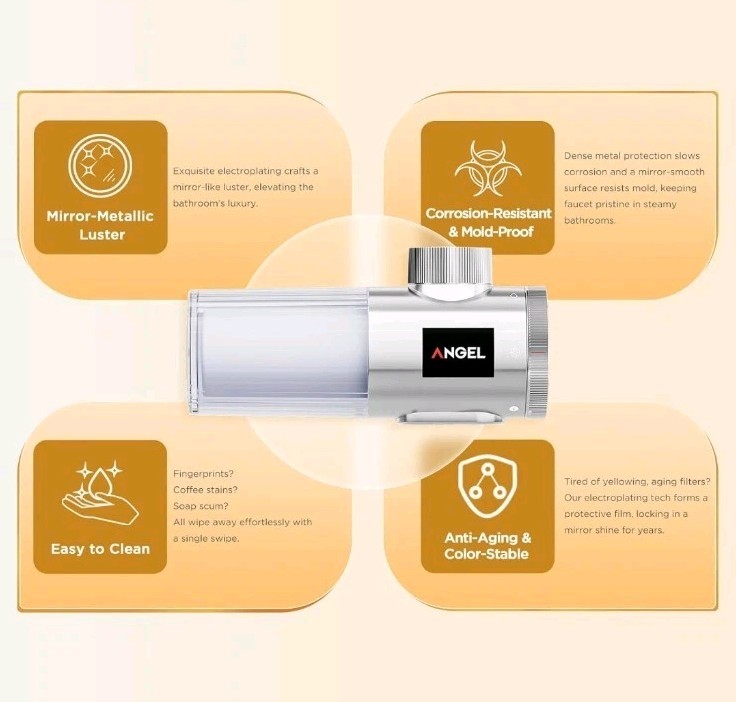 ANGEL Faucet Mount Ultra Filtration Water Filter System for Skin Care, Easy Inst