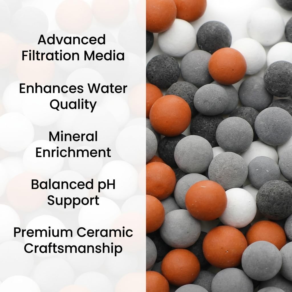 AHSNYLC 200g Shower Head Filter Beads, Orange, Gray, White, Black