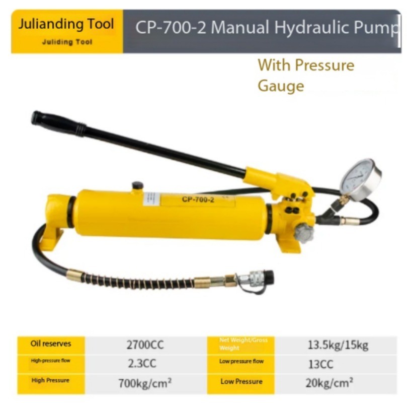 Manual Portable Compact Hydraulic Pump, High-Pressure Hydraulic Pump
