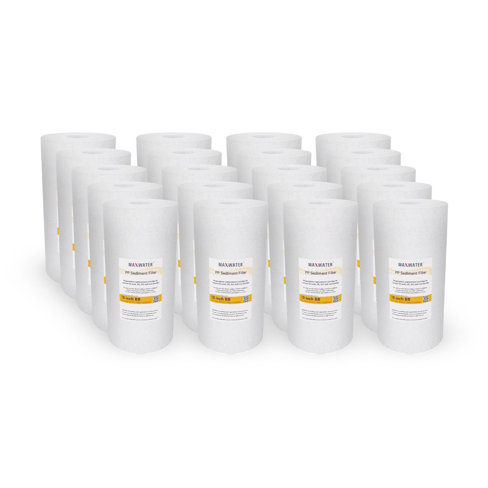 4.5″ x 10″ Big Blue Replacement 10 Micron Sediment Water Filters – 20 Cartridges