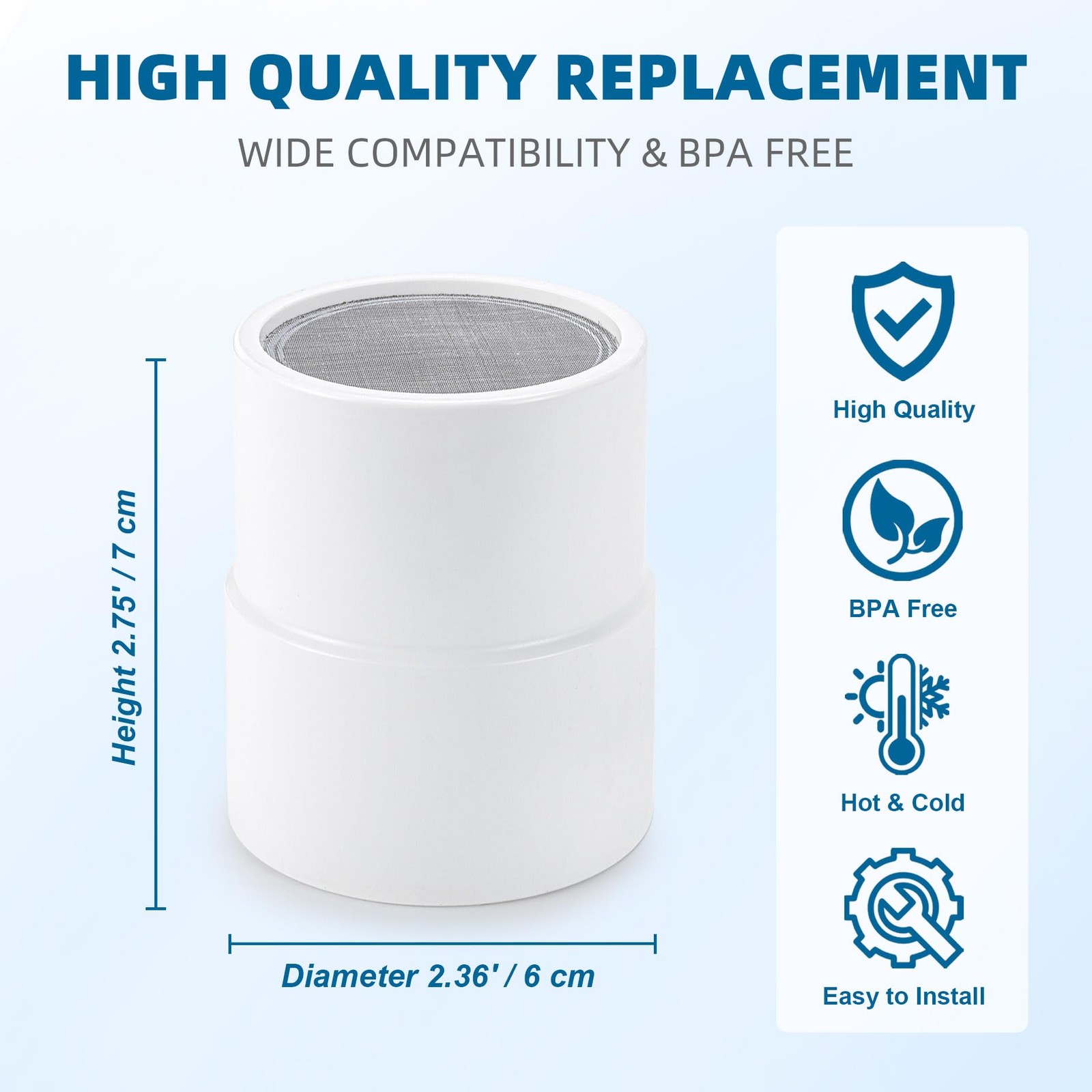 Shower Filter Replacement Cartridge for JOLIE Head – 10 Stage…