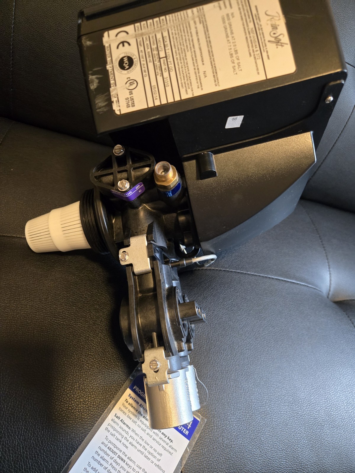 Rain Soft EC4 Water Softener Unit with Control Valve Head & Power Adapter