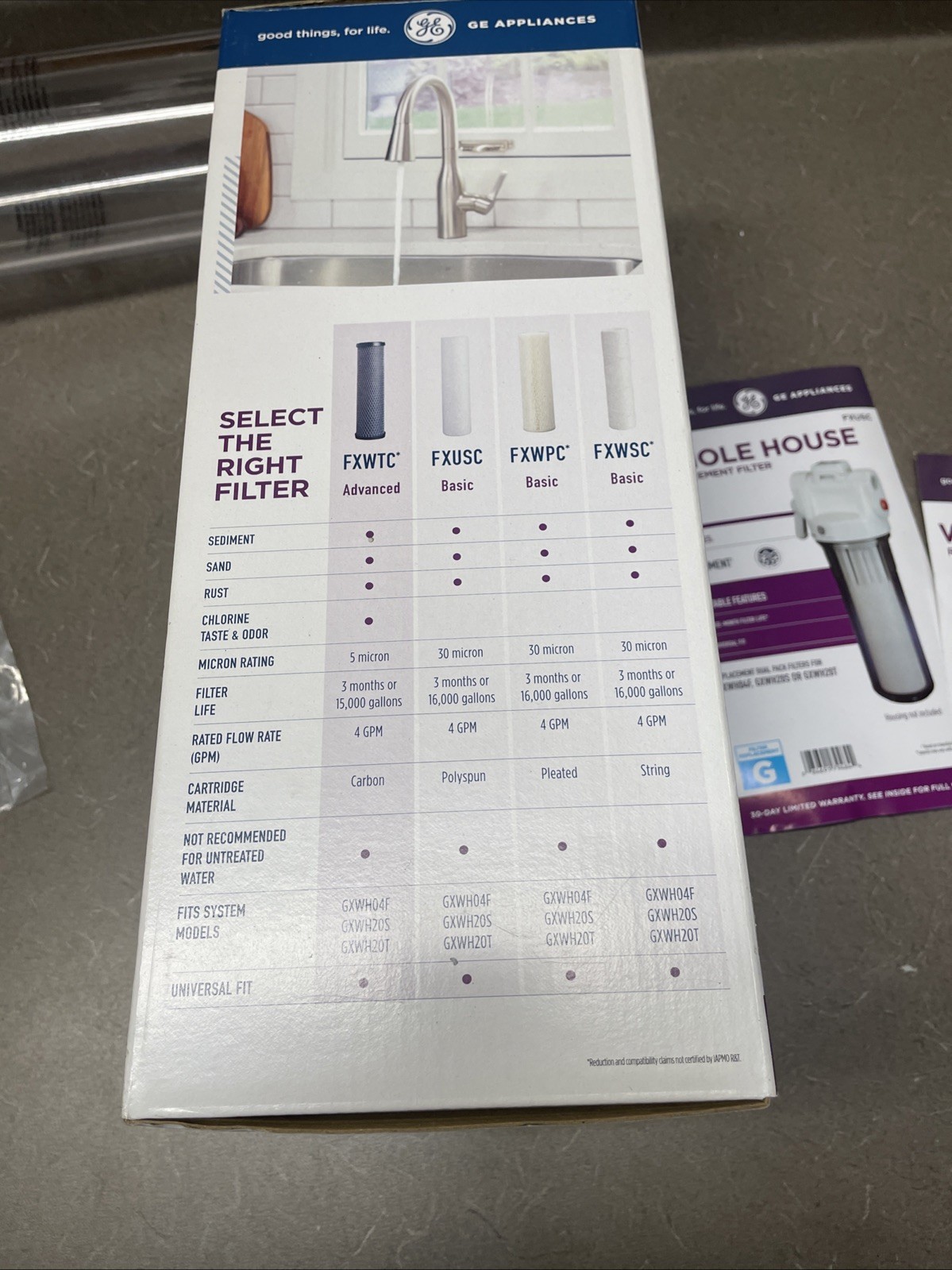Used-GE High Flow Whole House Water Filtration. Filter Not Included