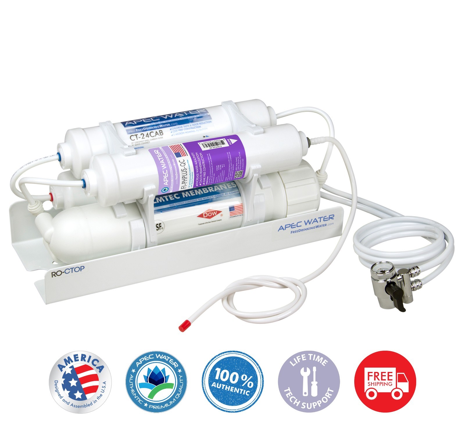 APEC WATER 4-Stage Alkaline 90 GPD Counter-top Reverse Osmosis System RO-CTOP-PH